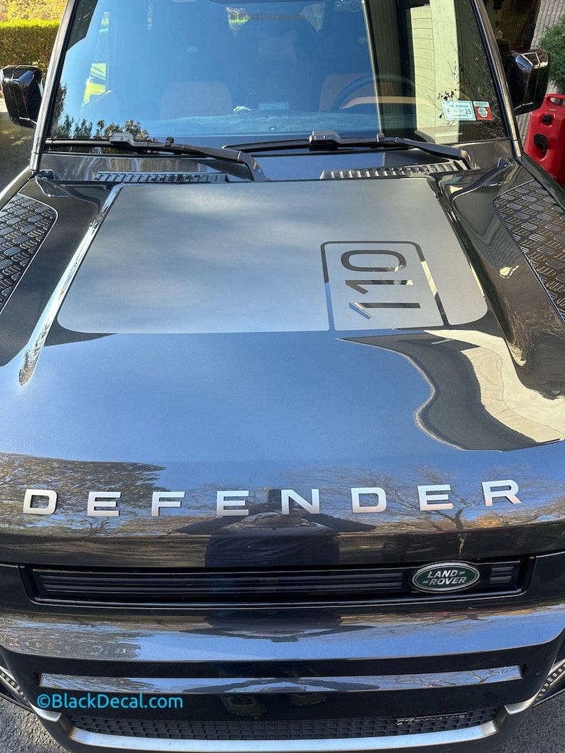 Defended Lettering Land Rover Defender Hood Decal: Galaxy Grey Matte Bonnet Graphic - Etsy