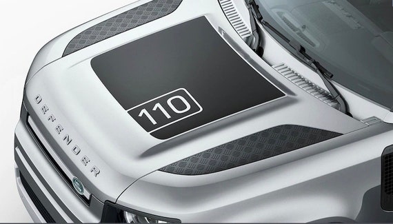 ランドローバー ディフェンダー ボンネット デカール: マットブラック