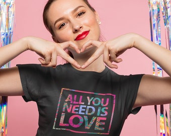 All You Need Is Love T Shirt Funny Valentine Day Gift Mens Womans And Unisex Tropical Quote