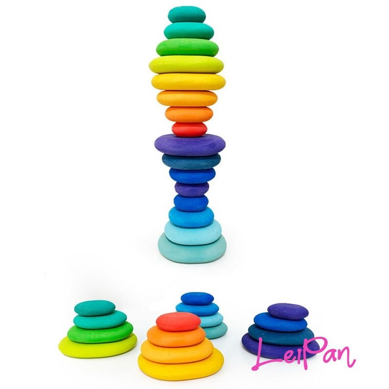 Creative Building Blocks for Children Rainbow Block Loose Parts Mushroom Honeycomb Droplets Tree cones Cones Kids Gifts Kids Wooden Toys