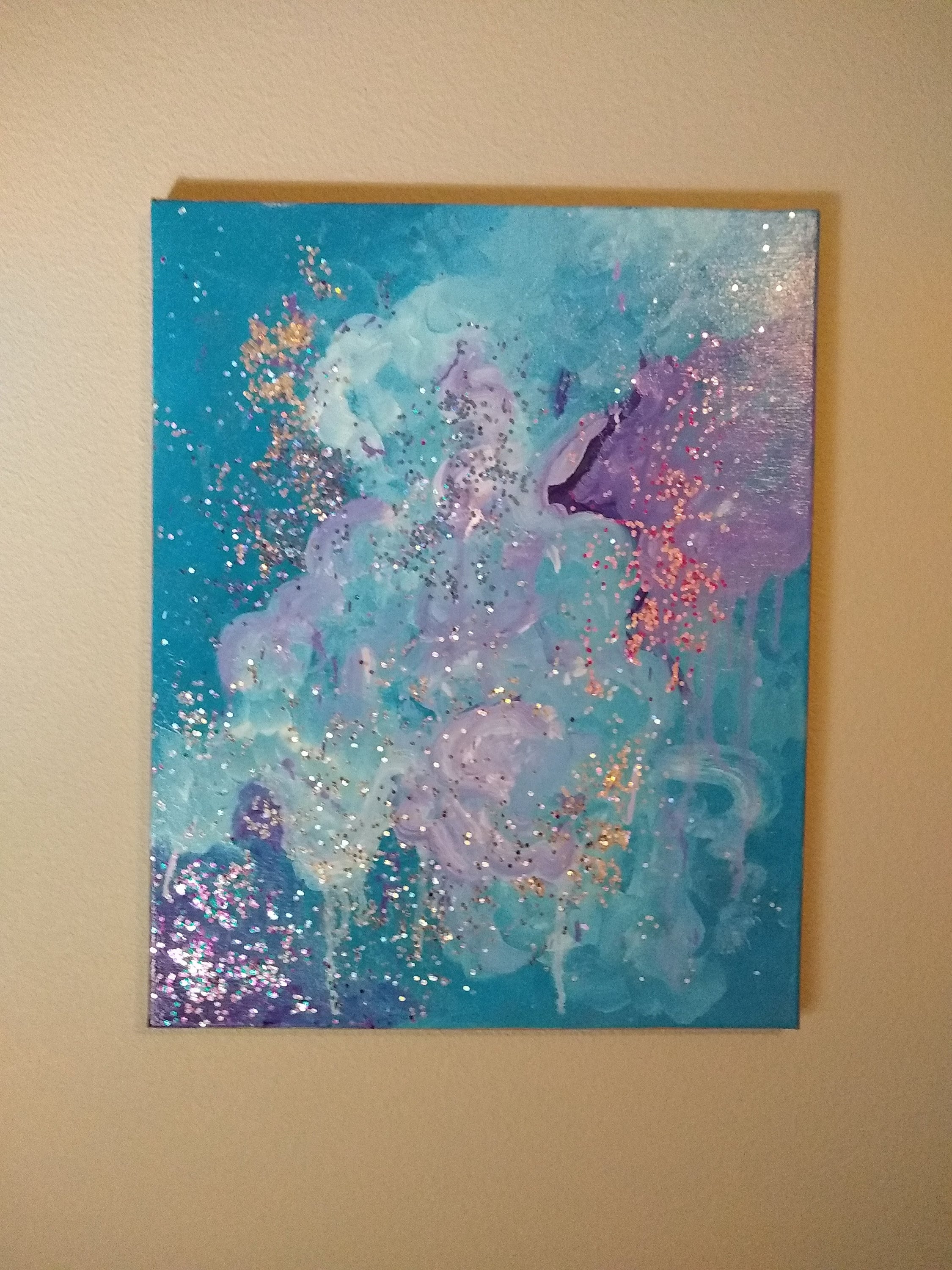 Glitter Painting Glitter Art Abstract Painting Abstract Etsy