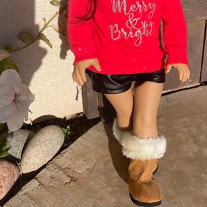 Christmas Hoodie 18 inch doll clothes Holiday outfit image 8