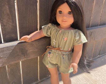 Shorts -18 inch doll clothes- spring dress outfit