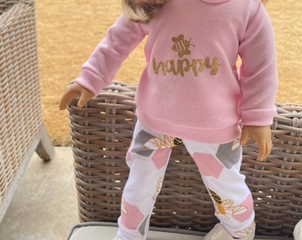 Suéter rosa - roupa para boneca de 45 cm - Moletom com capuz