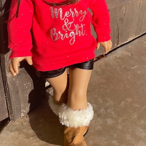 Christmas Hoodie 18 inch doll clothes Holiday outfit image 1