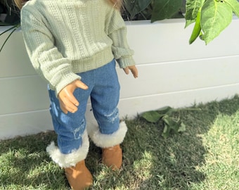 Long sleeve shirt -18 inch doll clothes- sweater