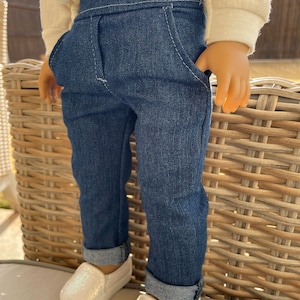 Jeans- 18 inch doll clothes- dark denim