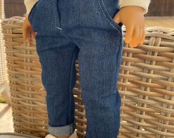 Jeans- 18 inch doll clothes- dark denim