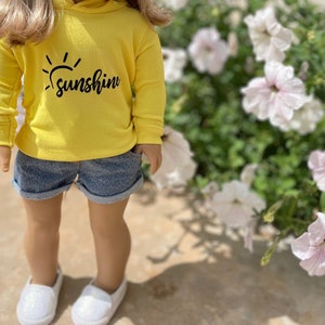 Summer top - 18 inch doll clothes- hoodie