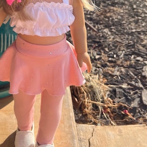 Skirt leggings -18 inch doll clothes- sparkly pants