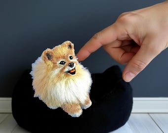手作りスピッツのぬいぐるみ犬：重みのあるテディベア - Etsy 日本
