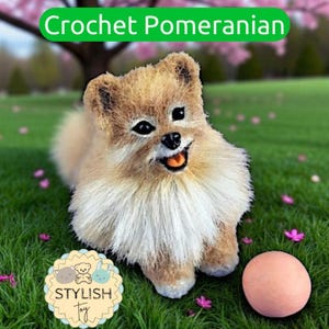 Miniature Crochet Pomeranian: Realistic Dog Art Doll, OOAK