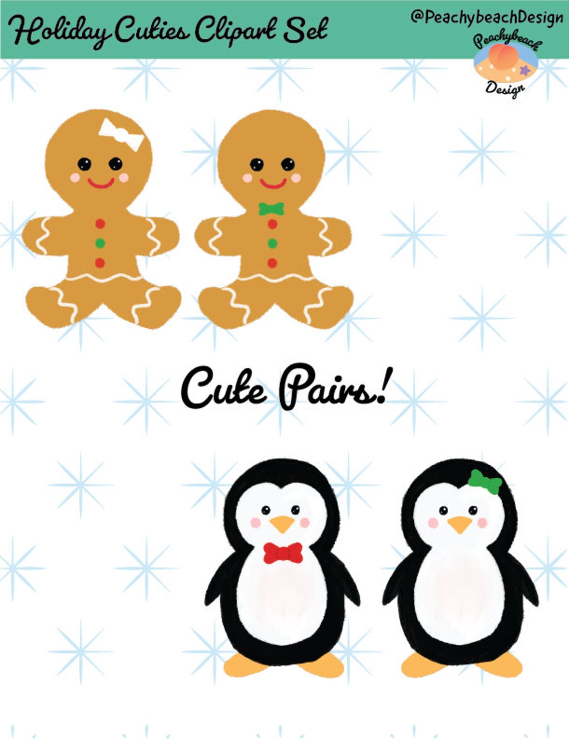 Christmas Clipart Holiday Cute Clip Art Digital Printables | Etsy