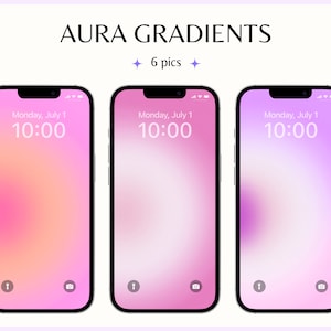 Aesthetic Aura Phone Wallpaper, Aura Gradient, iPhone Wallpaper Set, iOS Wallpaper, Trendy Home Screen, High Resolution, Digital Download