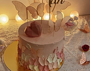 Topper cake, décoration de gâteau pour anniversaire, baptême, mariage