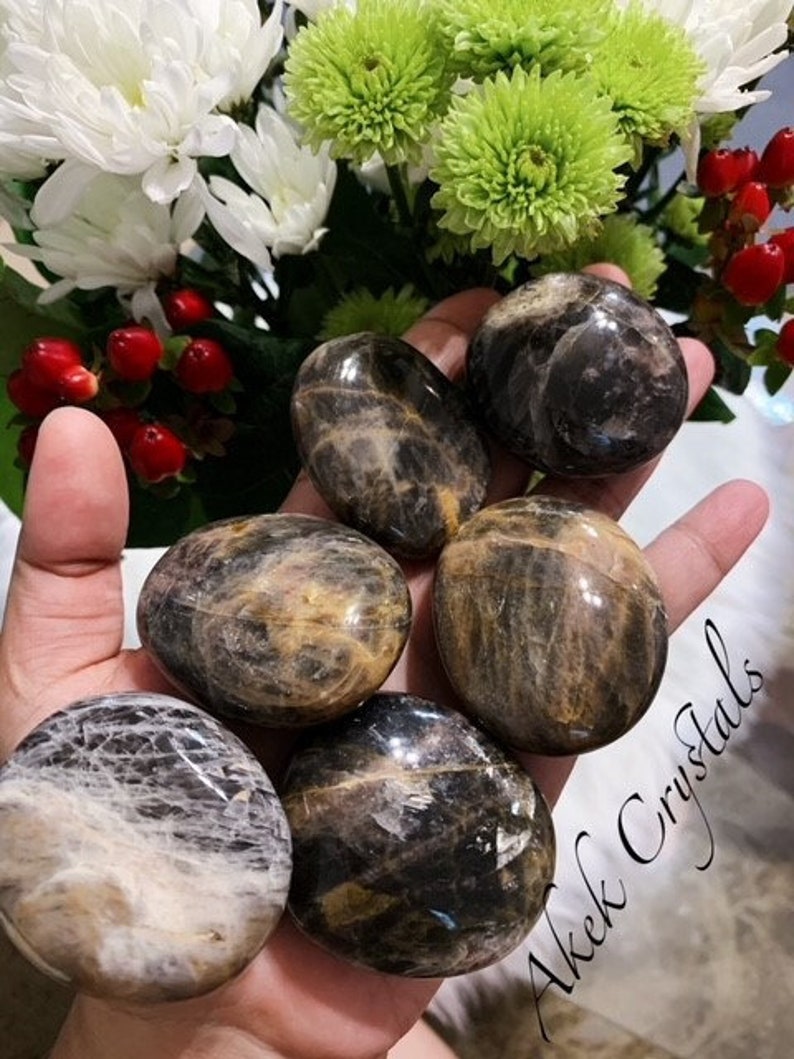 Black Moonstone Palmstone
