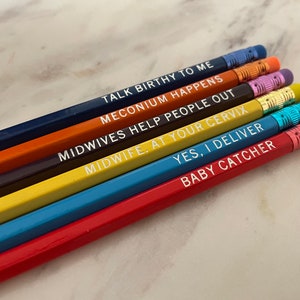 Midwife Gift Pencil Set | Midwife Appreciation Gift | Creative Midwife Gift | Funny Gift for Midwife