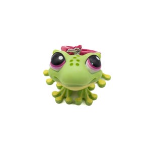 Green Frog Littlest Pet Shop Bag Charm ~ Nostalgic, Y2k, Gift, Kawaii, LPS, Novelty Gift, Customisable, 2000s, Frog, Unique Gift