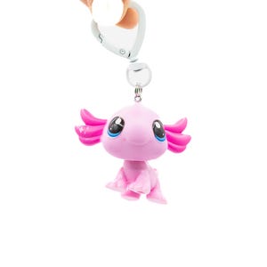 Littlest Pet Shop Axolotl Bag Charm ~ Nostalgic, Y2k, Gift, Novelty Gift, Customisable, LPS, Upcycled, Unique, Kawaii Bag Charm, Unique Gift