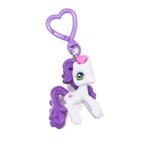 Rarity My Little Pony Bag Charm ~ Nostalgic, Y2k, Gift, Kawaii, MLP, Novelty Gift, Customisable, 2000s, My Little Pony Accessories