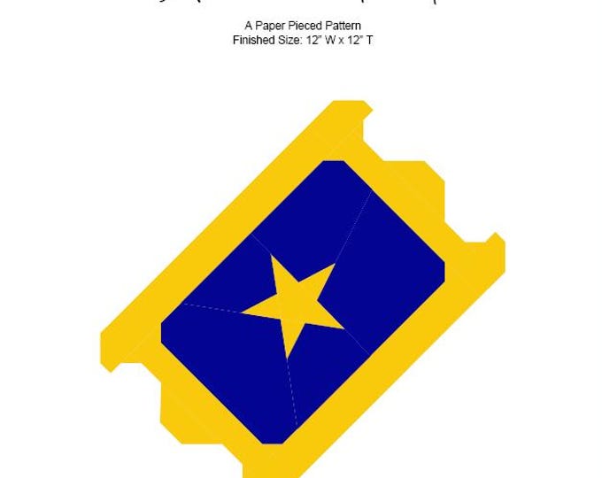 Admission Ticket FPP Quilt Block Pattern