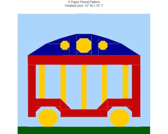 Caravan Car Quilt Block FPP Pattern
