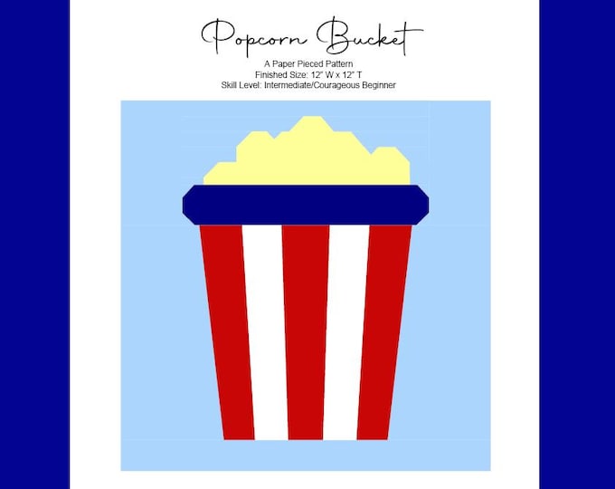 Popcorn Bucket Quilt Block FPP Pattern