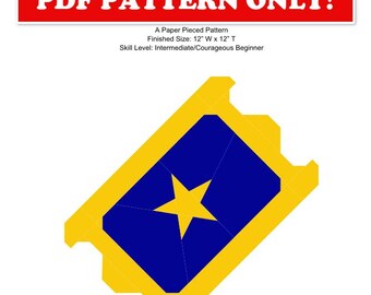 Admission Ticket FPP Quilt Block Pattern