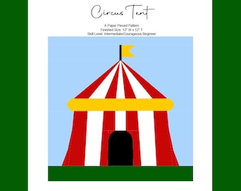 Circus Tent Quilt Block FPP Pattern