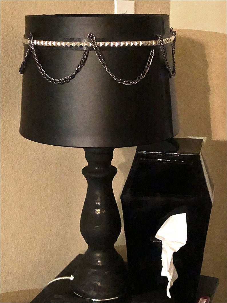 Elegant Gothic Draping Chains Lamp Shade Etsy