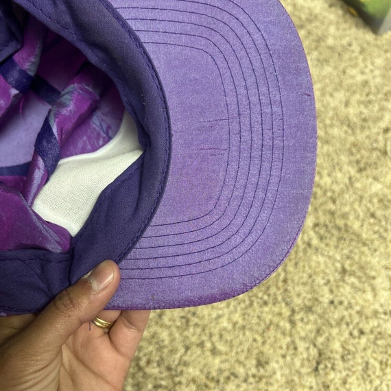 90s Y2K Mens Hat Napa Valley Purple Shiny - image 8