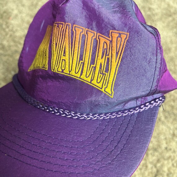 90s Y2K Mens Hat Napa Valley Purple Shiny - image 3