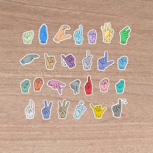 Autocollants orthographiques/Autocollants de nom ASL personnalisés/Lettrage personnalisé