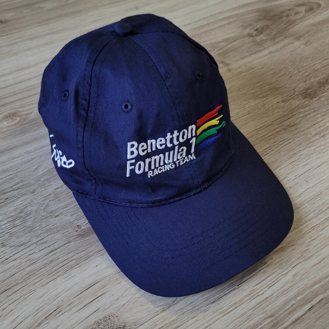 Vintage Benetton Formula 1 Racing Team Blue Thunder Hat Cap Embroidered ...