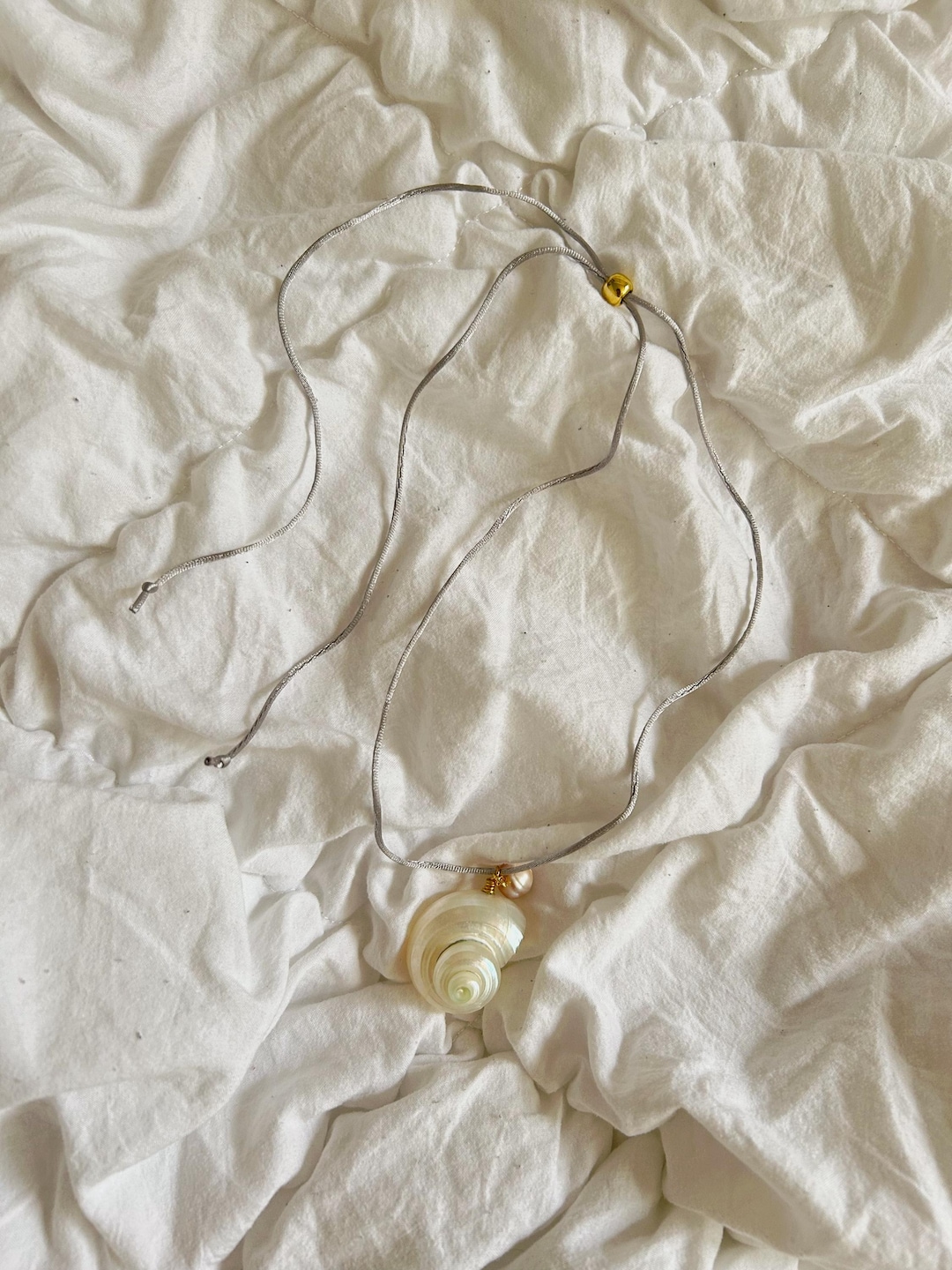 Cleo Shell Cord Necklace | Trendy Shell Adjustable Cord Necklace ...