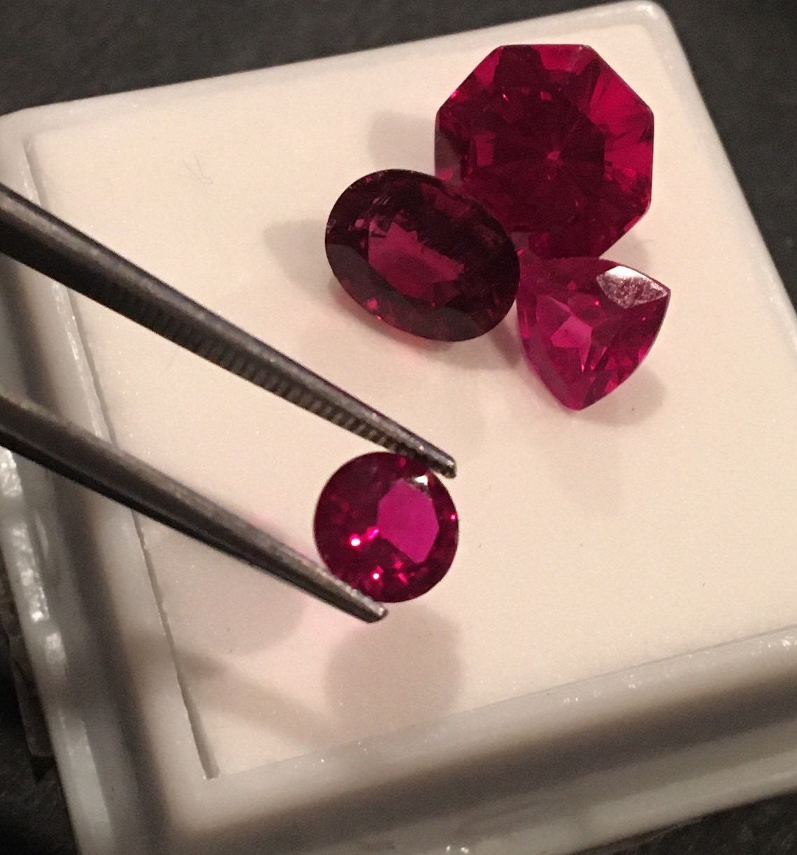 Lab Rubies Loose Gemstones Multiple Cuts and Carats Available Etsy
