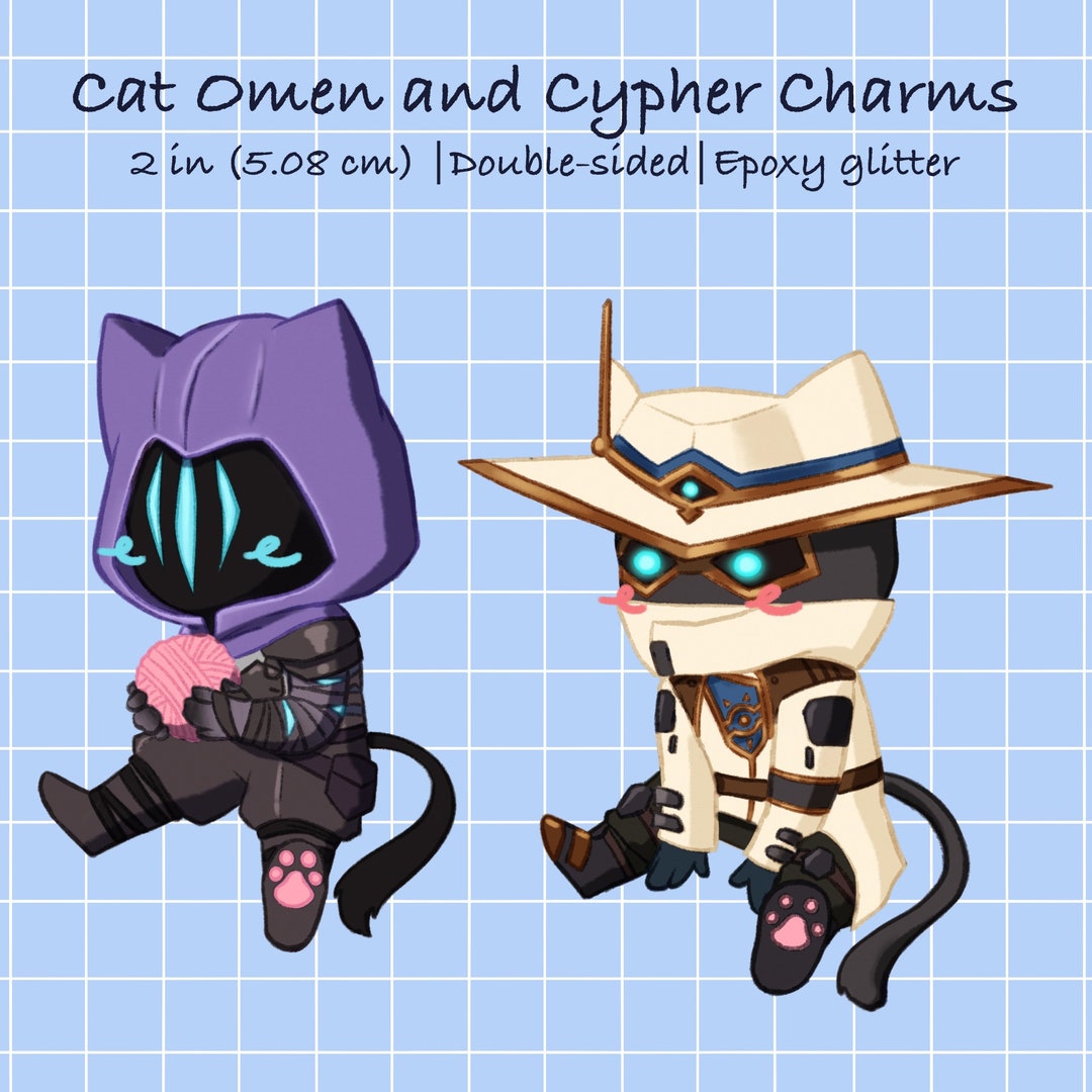 Valorant Cat Omen and Cypher Charms Etsy