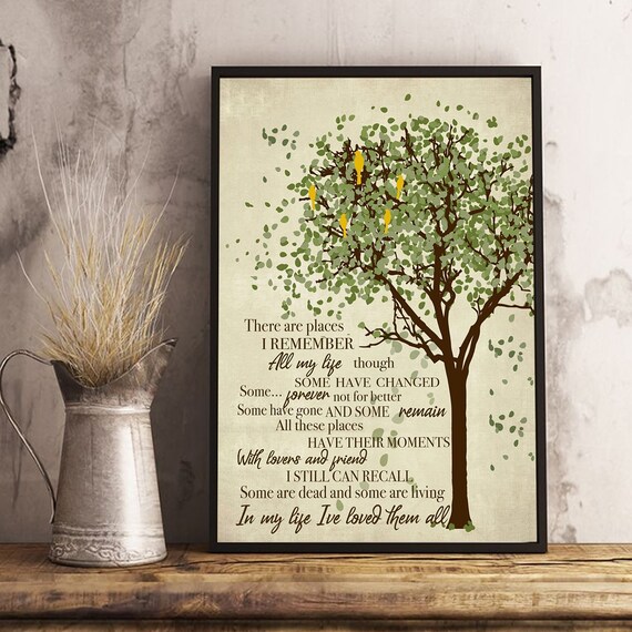 In My Life Lyrics There Are Places I Remember Poster In My Life Lyrics There Are Places I Remember Poster