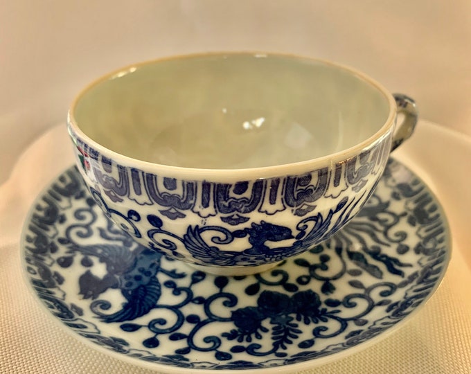 Vintage Japanese Phoenixware teacup and saucer