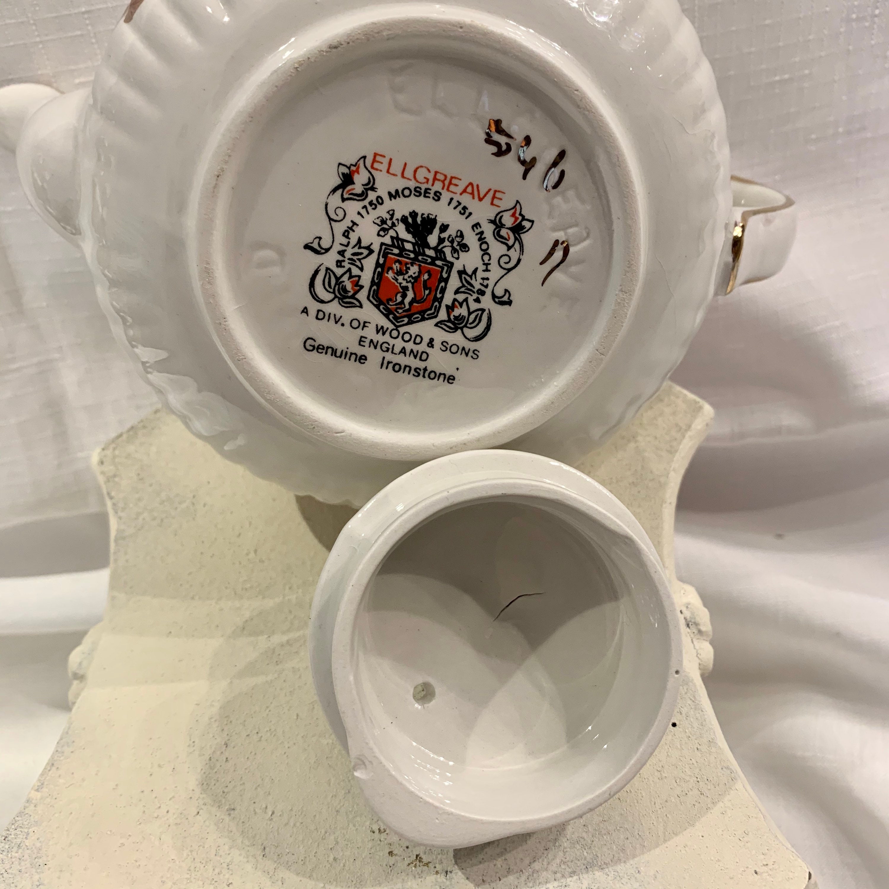 Vintage Ellgreave Genuine Ironstone mother Teapot Etsy