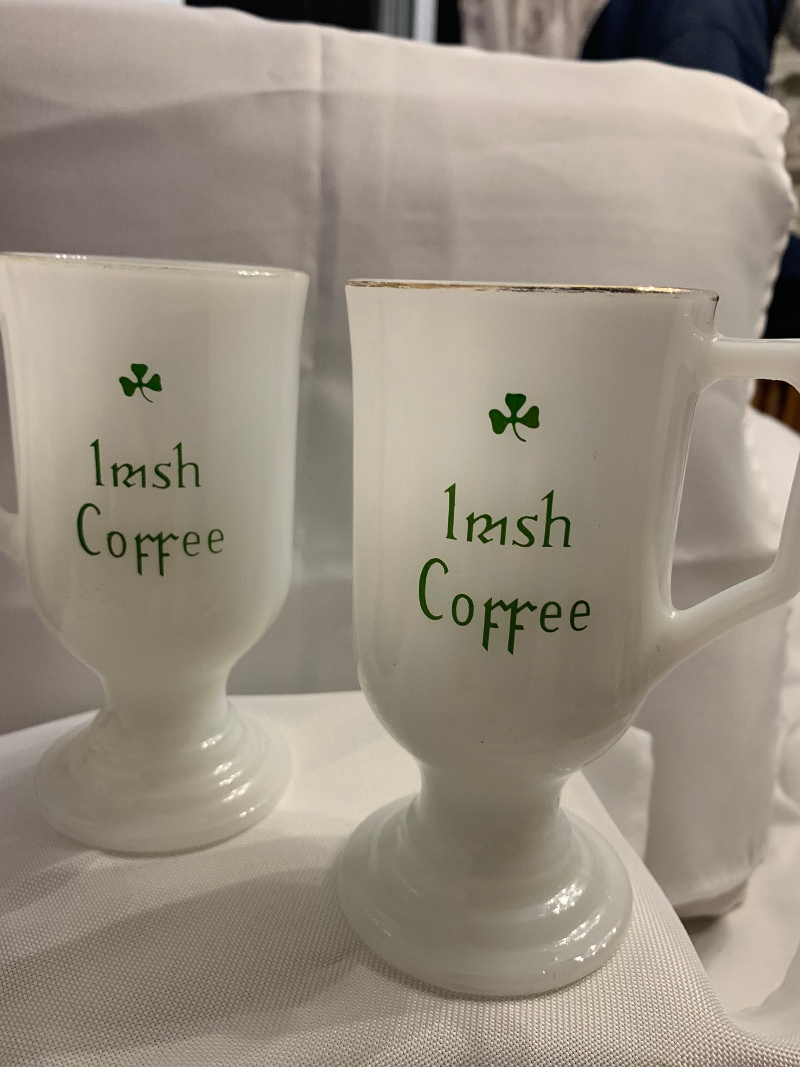Vintage Set of 4 Milk Glass Irish Coffee Mugs Etsy Canada