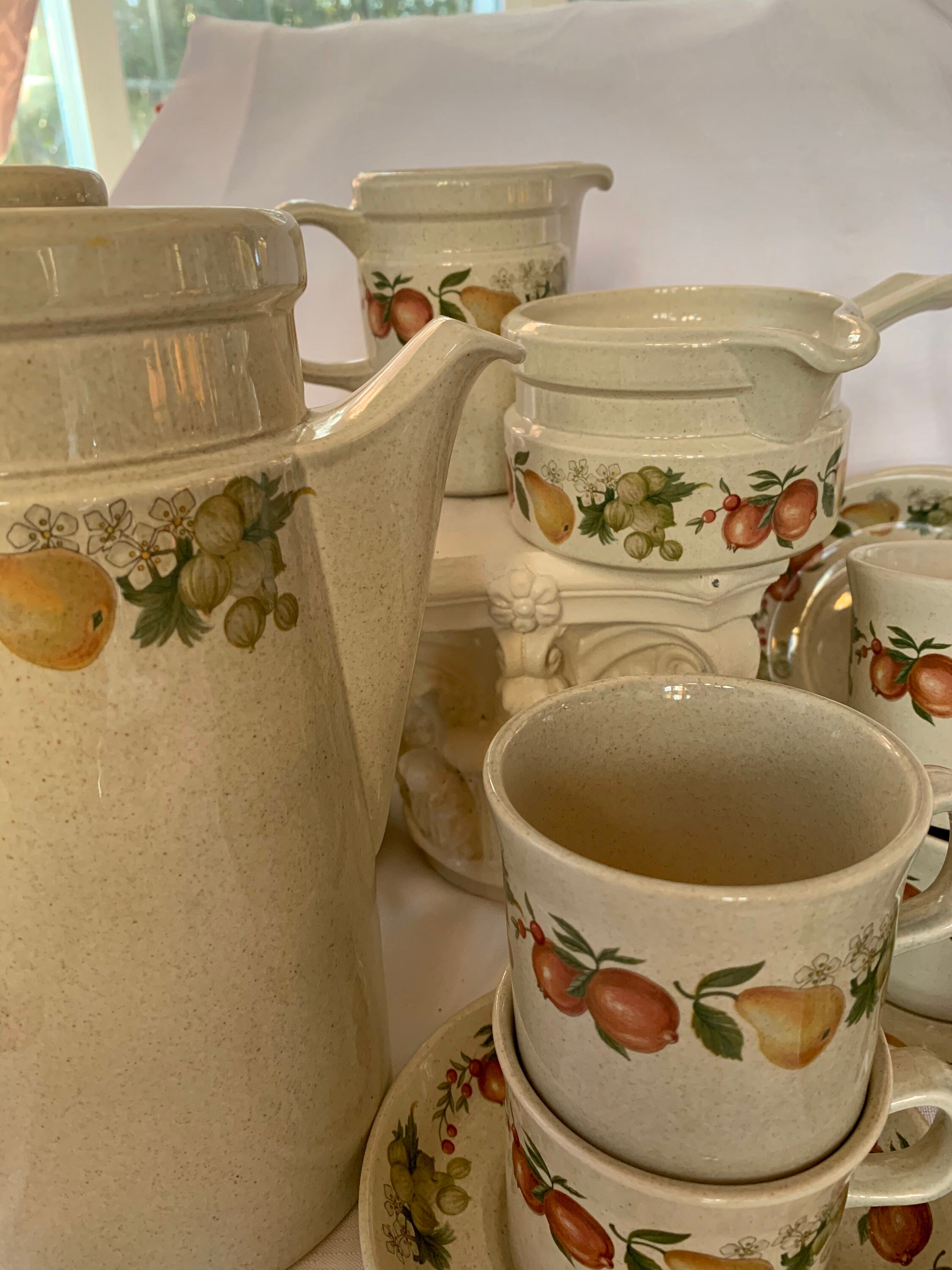 Vintage 19 Piece Wedgwood Greystone Quince Pattern Etsy