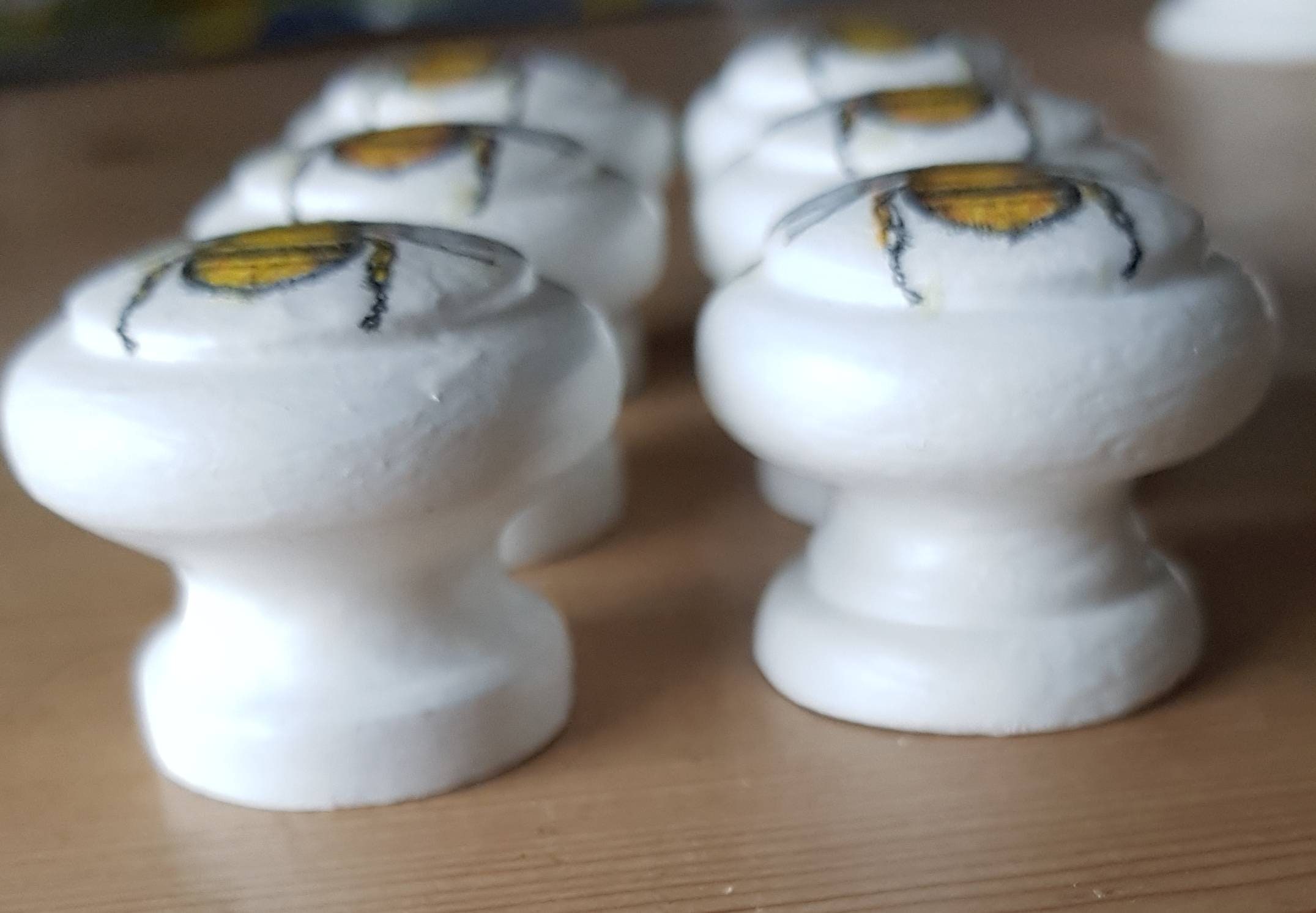 Set of 6 Small Reclaimed and Upcycled Wooden Furniture Knobs Etsy