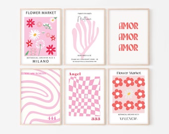 Bundle 6 matisse art prints matisse papiers decoupes matisse pink art print matisse matcha digital art print matisse poster flower market