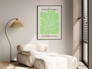 Set Di 3 Stampe Su Tela Artistiche Henri Matisse E Van Gogh – Quadri Astratti Verdi Con Fiori – Poster Moderni Per Decorazione Parete Soggiorno, Camera Da Letto, Ufficio (Verde, 40x60cm)