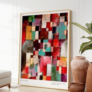 Paul Klee red green and violet yellow rhythms 1920 paul klee wall art paul klee art print paul klee poster geometric wall art modern art