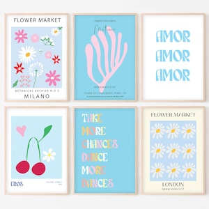 Bundle 6 matisse art prints matisse papiers decoupes matisse blue art print matisse matcha digital art print matisse poster flower market