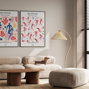 Bundle 2 Matisse wall art prints - matisse la danse the dance cut outs matisse poster Henri Matisse Dance Poster Abstract Art Print