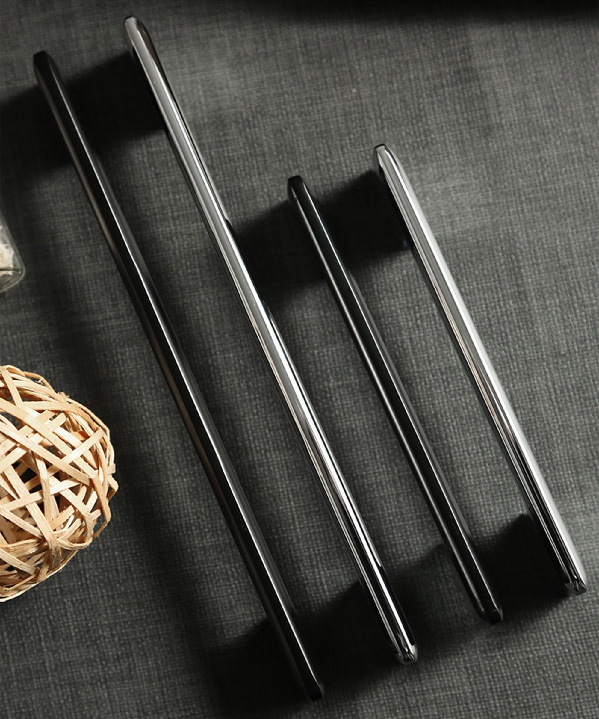 5 6.3 7.56 Black Chrome Handles Etsy