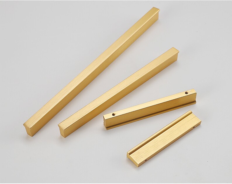Extra Long Gold Kitchen Handles for Timeless Elegance and Functionality